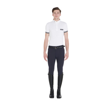 Pantalón ajustado con grip para hombre con logo Caspar Equestro Americana marina Azul marino