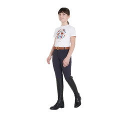 Pantalón infantil de tejido técnico Equestro Americana marina Azul marino