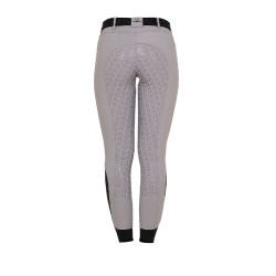 Pantalón de mujer con grip integral Aria en tejido técnico Equestro Gris escarchado