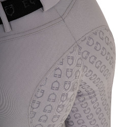Pantalón de mujer con grip integral Aria en tejido técnico Equestro Gris escarchado