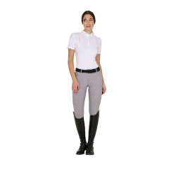 Pantalón de mujer con grip integral Aria en tejido técnico Equestro Gris escarchado
