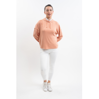 Sudadera con capucha Plume Harcour mujer Lino Beige