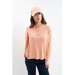 Sudadera con capucha Plume Harcour mujer Albacoque Naranja
