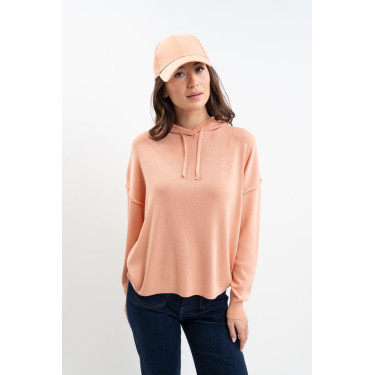 Sudadera con capucha Plume Harcour mujer Albacoque Naranja