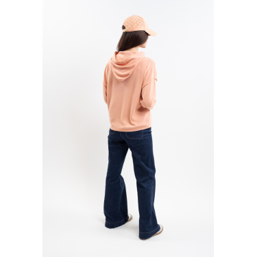 Sudadera con capucha Plume Harcour mujer Albacoque Naranja