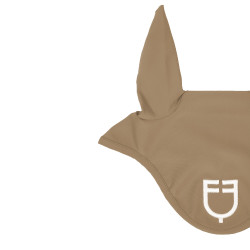 Capucha anti-moscas de tejido técnico con logo Equestro Arena / blanco Beige