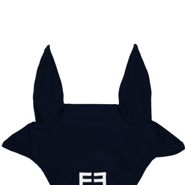 Capucha anti-moscas de tejido técnico con logo Equestro marine/blanc Azul