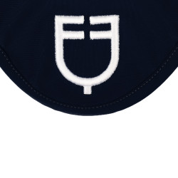 Capucha anti-moscas de tejido técnico con logo Equestro marine/blanc Azul