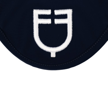 Capucha anti-moscas de tejido técnico con logo Equestro marine/blanc Azul