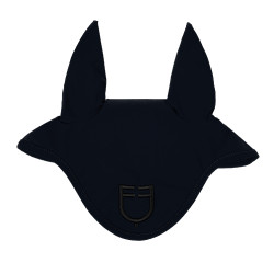 Capucha anti-moscas de tejido técnico con logo Equestro marine, contrastes noirs Azul