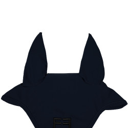 Capucha anti-moscas de tejido técnico con logo Equestro marine, contrastes noirs Azul