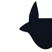 Capucha anti-moscas de tejido técnico con logo Equestro marine, contrastes noirs Azul