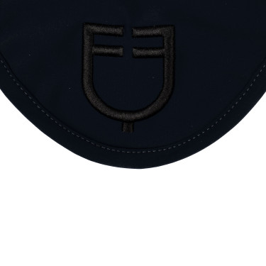 Capucha anti-moscas de tejido técnico con logo Equestro marine, contrastes noirs Azul