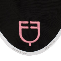 Gorro antimoscas de tejido técnico con logotipo multicolor Equestro Negro / blanco / bailarina
