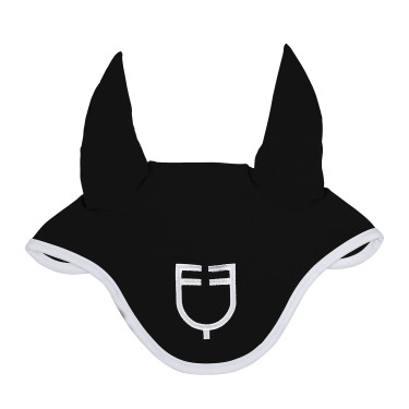 Bonete antimoscas de tela técnica White Line Edition Equestro Negro Bonete antimoscas de tela técnica White Line Edition Equestro Negro