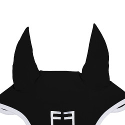 Bonete antimoscas de tela técnica White Line Edition Equestro Negro Bonete antimoscas de tela técnica White Line Edition Equestro Negro