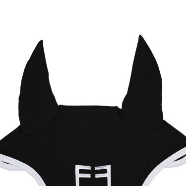 Bonete antimoscas de tela técnica White Line Edition Equestro Negro Bonete antimoscas de tela técnica White Line Edition Equestro Negro