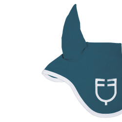 Bonete antimoscas de tela técnica White Line Edition Equestro Petróleo Azul Bonete antimoscas de tela técnica White Line Edition Equestro Petróleo Azul