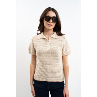 Polo Harcour Pony mujer Lino Beige