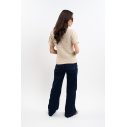 Polo Harcour Pony mujer Lino Beige