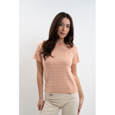 Camiseta Harcour Tzimi mujer Albaricoque / lino Naranja Camiseta Harcour Tzimi mujer Albaricoque / lino Naranja