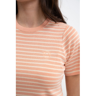 Camiseta Harcour Tzimi mujer Albaricoque / lino Naranja Camiseta Harcour Tzimi mujer Albaricoque / lino Naranja