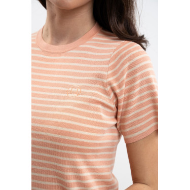 Camiseta Harcour Tzimi mujer Albaricoque / lino Naranja Camiseta Harcour Tzimi mujer Albaricoque / lino Naranja