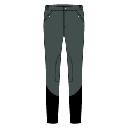 Pantalón de equitación Euro-Star Marcello Kneegrip hombre Castor Oscuro Gris Pantalón de equitación Euro-Star Marcello Kneegrip hombre Castor Oscuro Gris