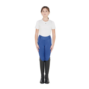 Leggings ajustados para niña con grip y logotipo Equestro Leggings ajustados para niña con grip y logotipo Equestro
