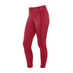 Leggings ajustados para niña con grip y logotipo Equestro Scooter Beige
