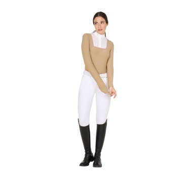 Polo de concurso Mujer Manga Larga con Botones Equestro Polo de concurso Mujer Manga Larga con Botones Equestro