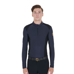 Polo de entrenamiento ajustado de manga larga para hombre Equestro
