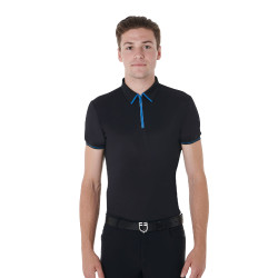Polo de entrenamiento para hombre con cremallera y detalles en contraste Equestro