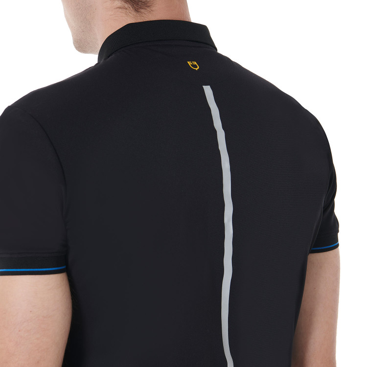 Polo de entrenamiento para hombre con cremallera y detalles en contraste Equestro Polo de entrenamiento para hombre con cremallera y detalles en contraste Equestro