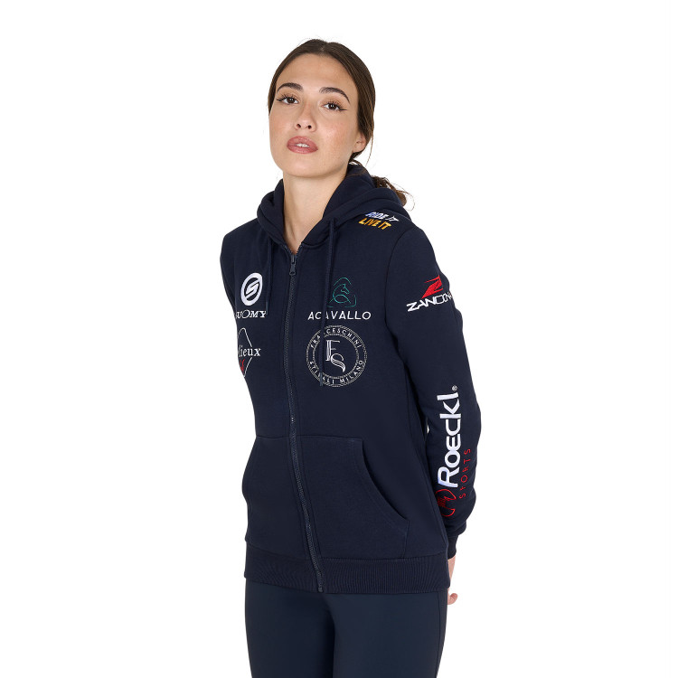 Sudadera con capucha para mujer con multi-logo nuevo Equestro