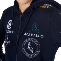 Sudadera con capucha para mujer con multi-logo nuevo Equestro Asfalto Gris