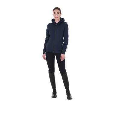 Sudadera con capucha Equestro para mujer con cremallera Sudadera con capucha Equestro para mujer con cremallera