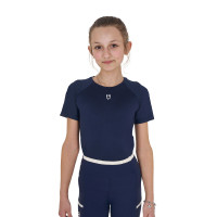 Camiseta técnica de entrenamiento para niños Equestro Marino Azul marino