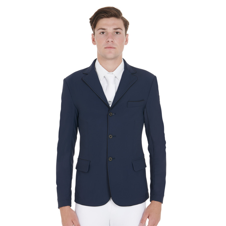 Chaqueta de concurso para Hombre de Tejido Elástico con Bolsillos con Cremallera Equestro Chaqueta de concurso para Hombre de Tejido Elástico con Bolsillos con Cremallera Equestro