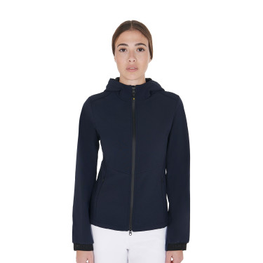 Chaqueta softshell entallada para mujer con bolsillos ocultos Equestro Americana marina Azul marino