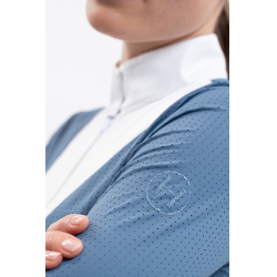 Polo de concurso Harcour Coco mujer Azul acero Polo de concurso Harcour Coco mujer Azul acero