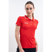 Polo Harcour Douve mujer Swiss Equestrian Friends Roja Rojo