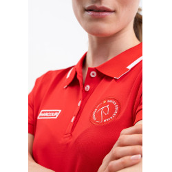 Polo Harcour Douve mujer Swiss Equestrian Friends Roja Rojo