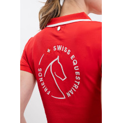 Polo Harcour Douve mujer Swiss Equestrian Friends Roja Rojo