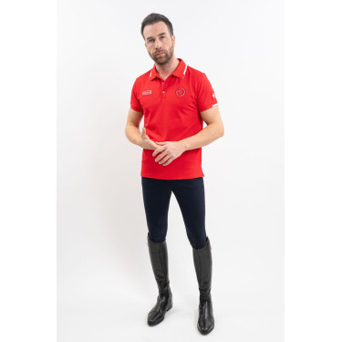 Polo Harcour Dranse hombre Swiss Eequestrian Friends Roja Rojo