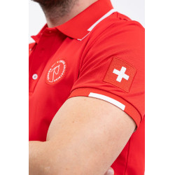Polo Harcour Dranse hombre Swiss Eequestrian Friends Roja Rojo