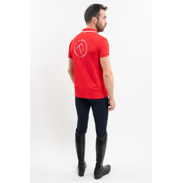 Polo Harcour Dranse hombre Swiss Eequestrian Friends Roja Rojo