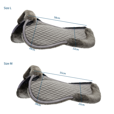 Amortiguador Stübben de piel de cordero Streamline Gris