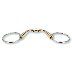 Muserola de 2 anillos Stübben 2223 anatómica con embocadura de 16 mm