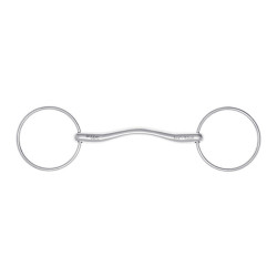 Muserola recta de 2 anillas Stübben 2429 Fine Line acero inoxidable cañón 14 mm